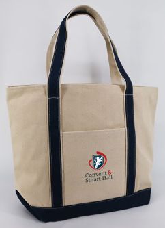 CONVENT & STUART HALL - Extra Large 16 Oz Cotton Canvas Tote Bag